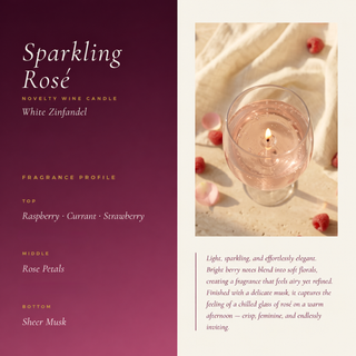 Sparkling Rose Wine Candle